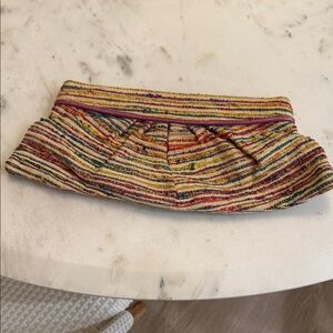 Lauren Merkin Multicolor Striped Clutch
